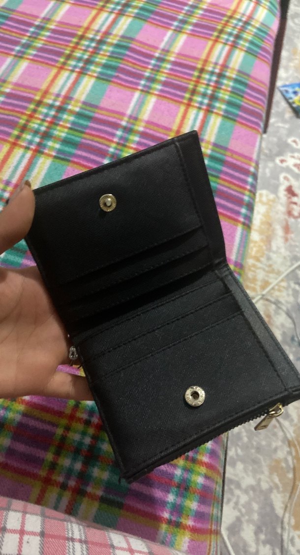 Siyah Deri Kadın Cüzdanı Tokalı - Görsel 3