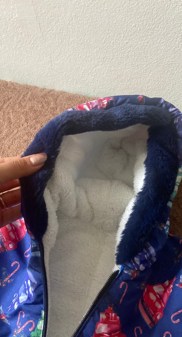 Kapüşonlu, Renkli Desenli Erkek Çocuk Mont - Görsel 4