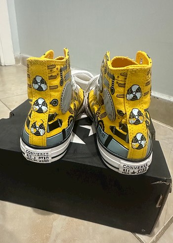 Converse Erkek Çocuk Baskılı Sarı Spor Ayakkabı - Görsel 4