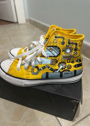 Converse Erkek Çocuk Baskılı Sarı Spor Ayakkabı - Görsel 3