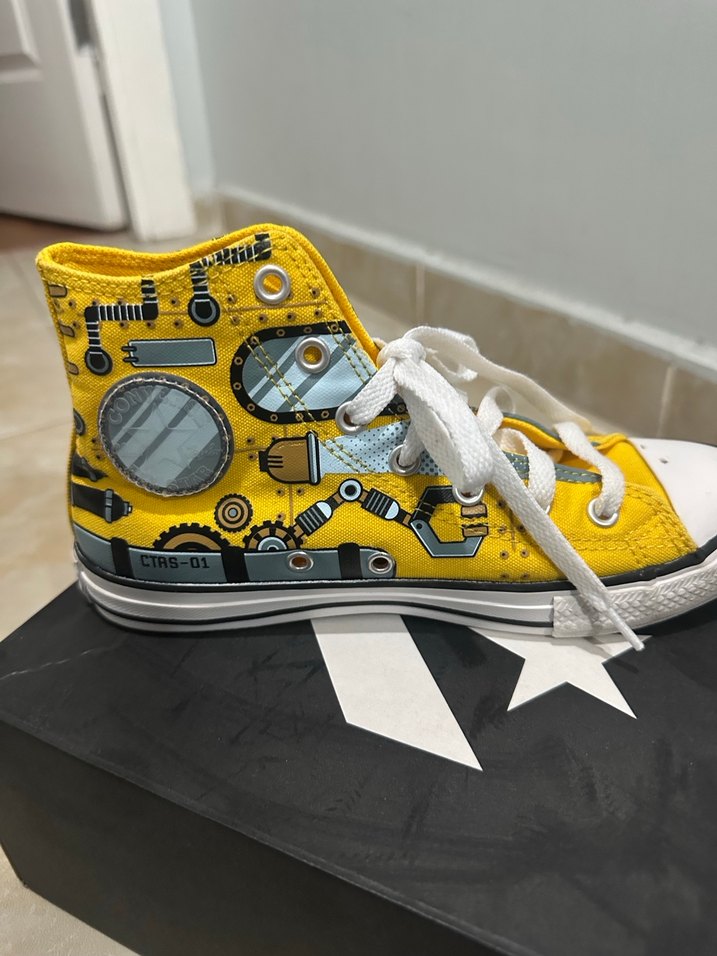 Converse Erkek Çocuk Baskılı Sarı Spor Ayakkabı - Görsel 5