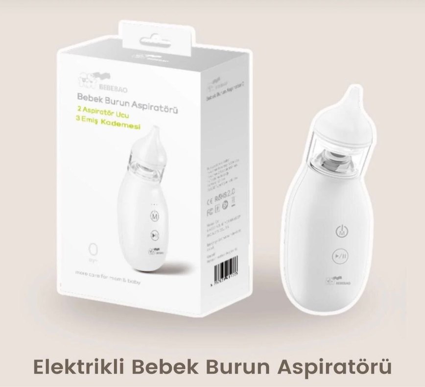 Dokunmatik Kontrol Şarj Edilebilir burun aspiratör - Görsel 3