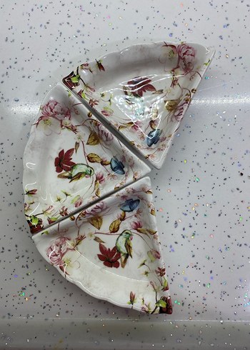 Çiçek Desenli Üçgen Saklama Kapları - Görsel 3