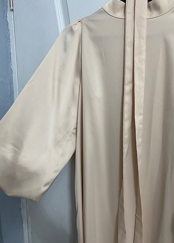 Saten krem abiye - Görsel 5