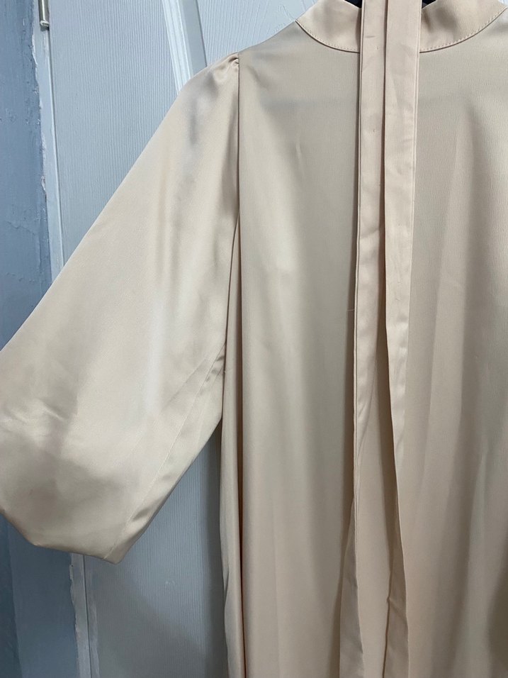 Saten krem abiye - Görsel 5