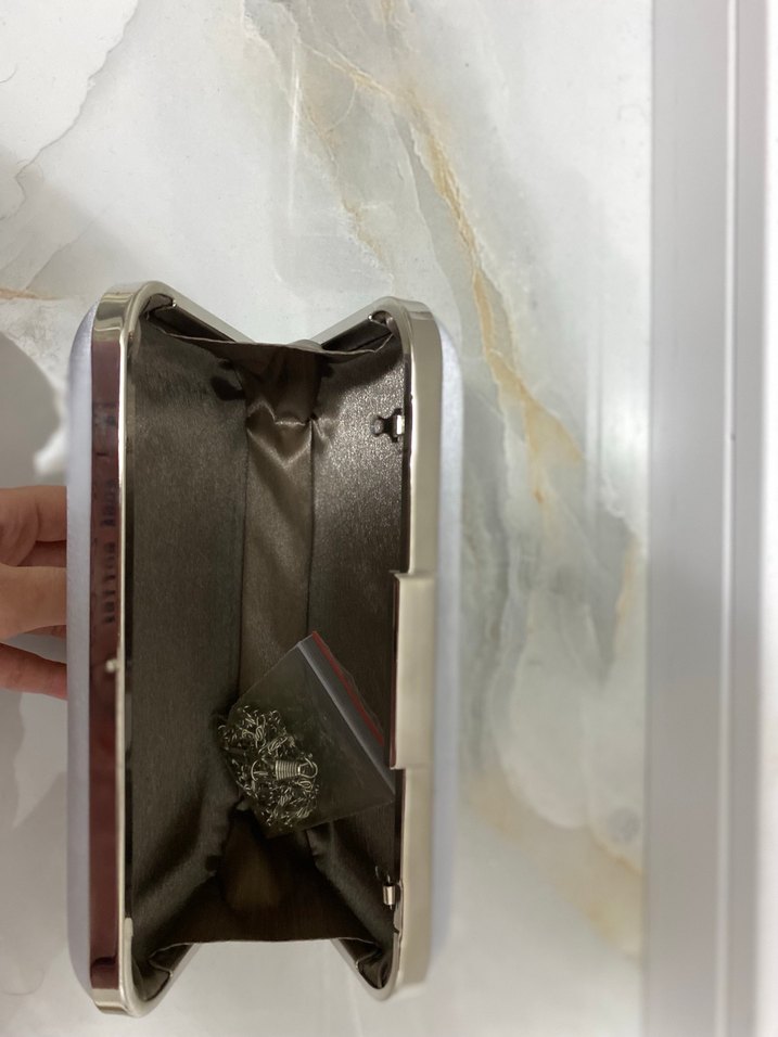 Gri Abiye Çanta - Görsel 3