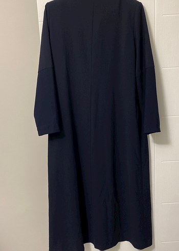 Kadın Lacivert Uzun Fermuarlı Ferace - Görsel 2