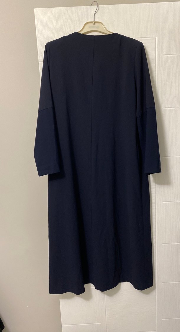 Kadın Lacivert Uzun Fermuarlı Ferace - Görsel 2