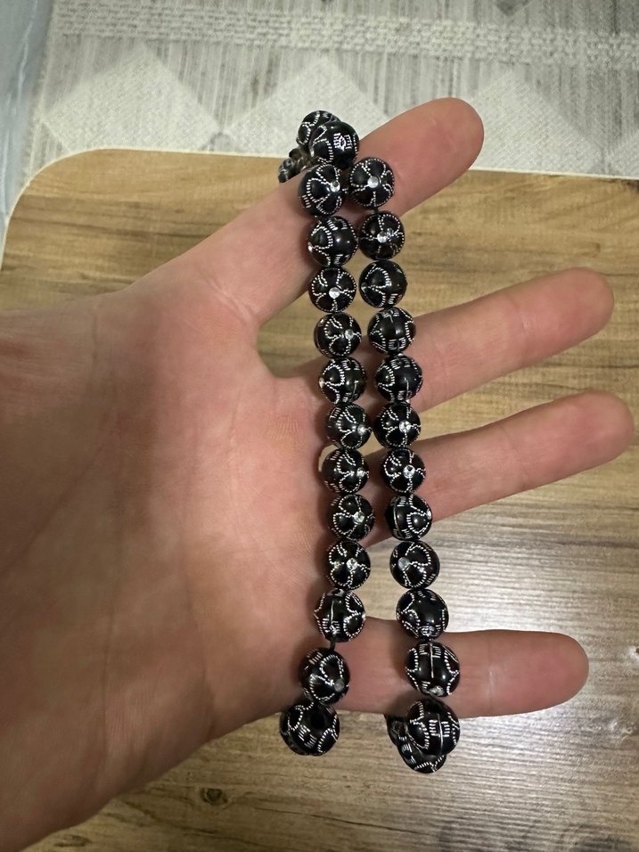 Erkek Siyah Gotik Tarz Tesbihler - Görsel 2