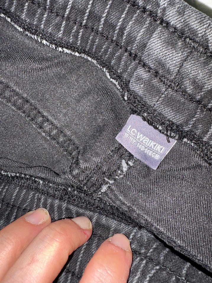 Siyah Elastik Bel Rahat Kesim Jeans - Görsel 3