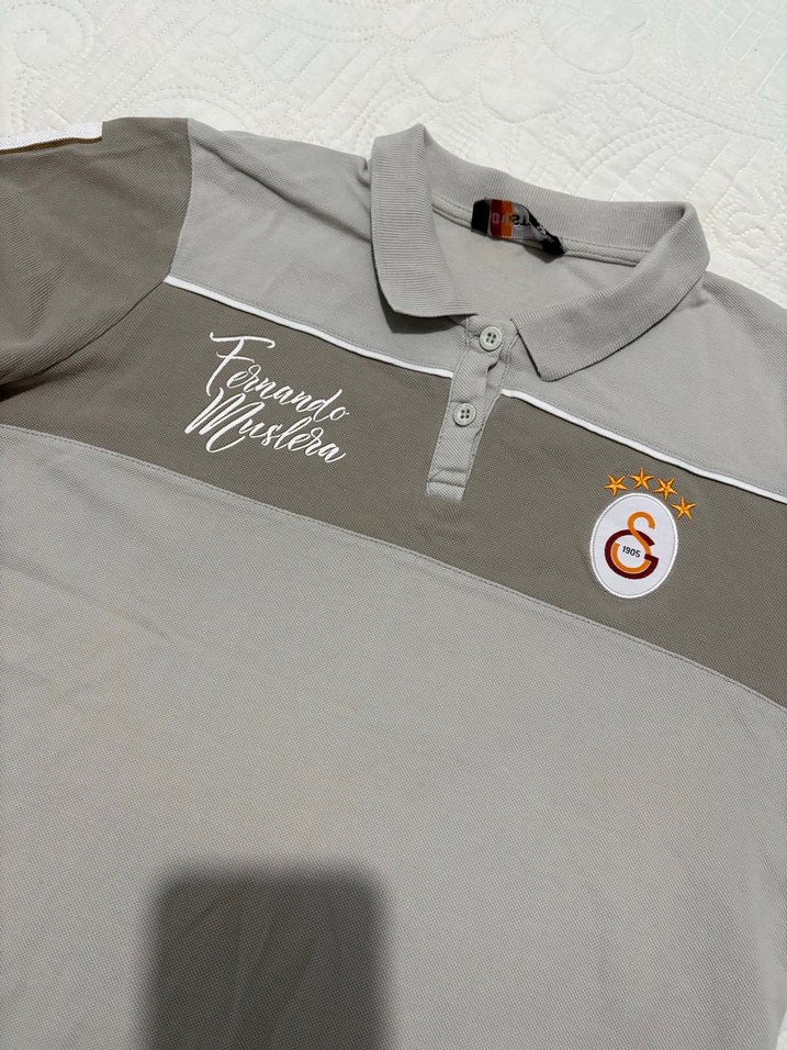 Düğmeli Gri Erkek Polo Tişört - Görsel 5