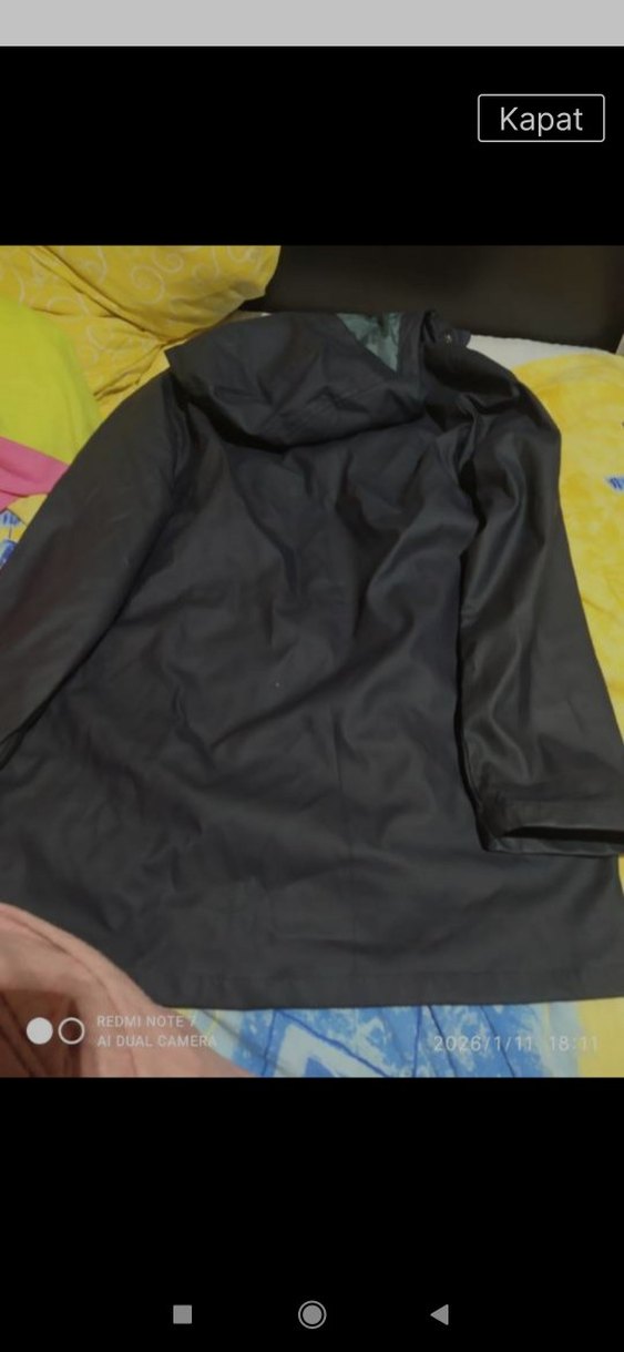 Gri Erkek Uzun Streetwear Mont yağmurluk - Görsel 2