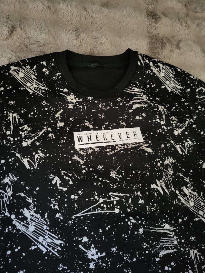 Siyah Baskılı erkek Sweatshirt lcw - Görsel 2