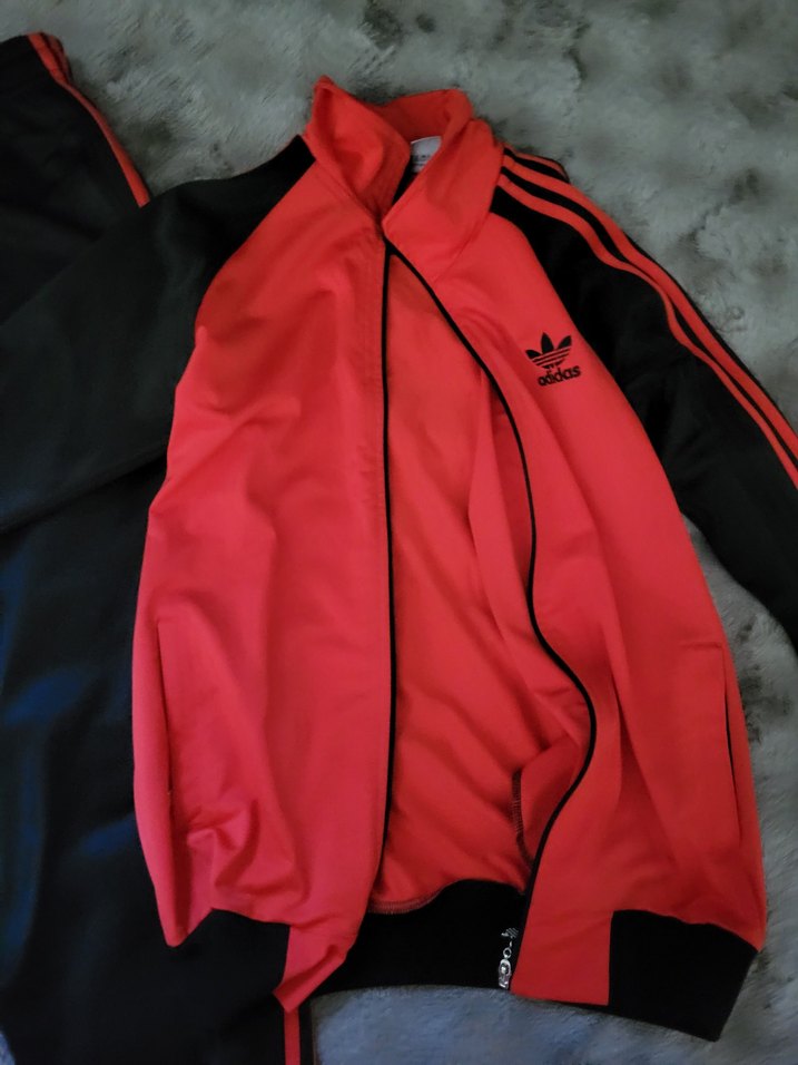 Kırmızı Siyah Fermuarlı unisex Eşofman Takımı - Görsel 2