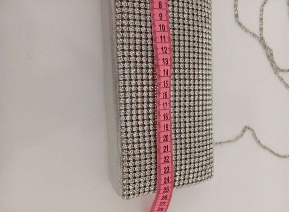 Zincir Detaylı Gri Kadın Abiye Çanta - Görsel 2