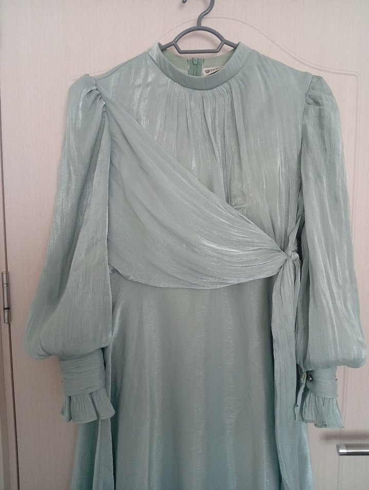 Bohem Uzun Turkuaz  Elbise - Görsel 3