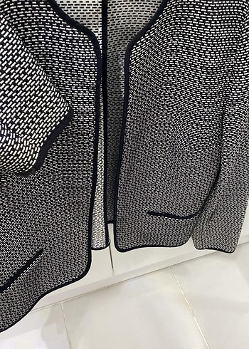 Kadın Gri Örme Ofis Ceket - Görsel 3