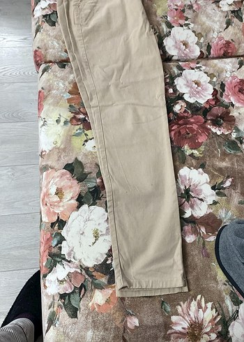 Bej Midi Kumaş Kadın Pantolon - Görsel 2