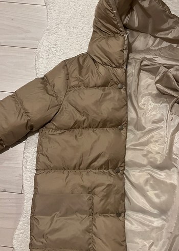 Beyaz Parlak Kadın Midi Ceket - Görsel 4