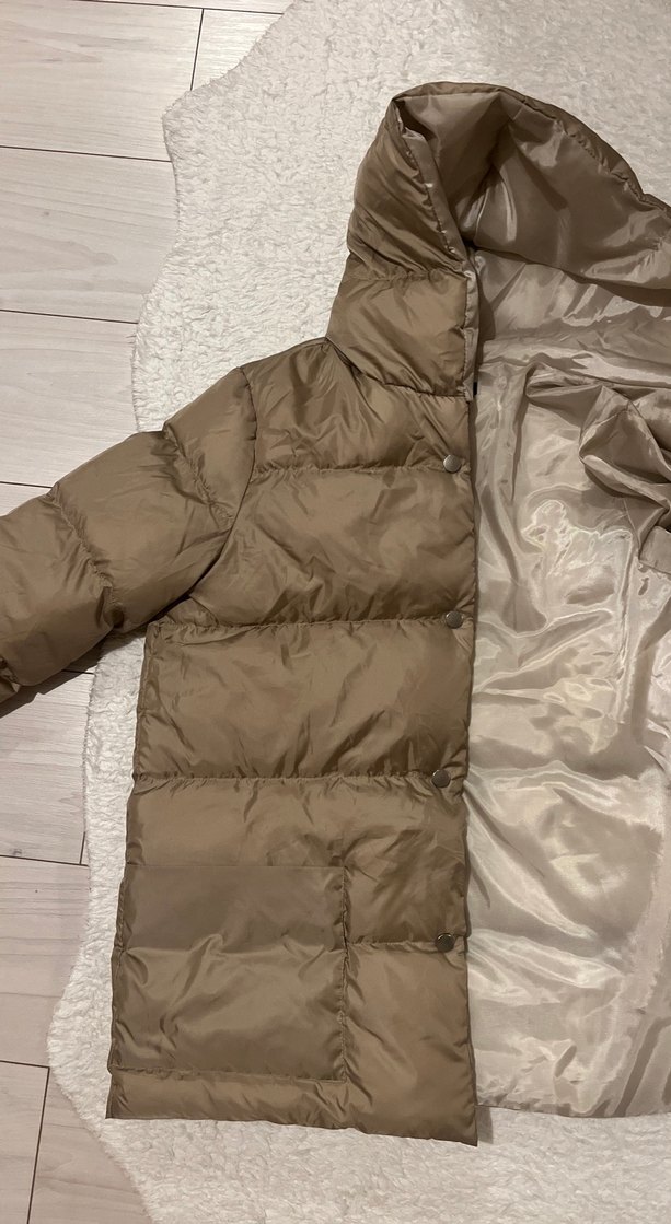 Beyaz Parlak Kadın Midi Ceket - Görsel 4