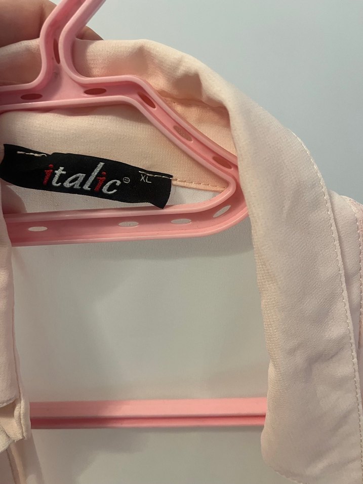 Pembe Transparan Kadın Gömlek - Görsel 2