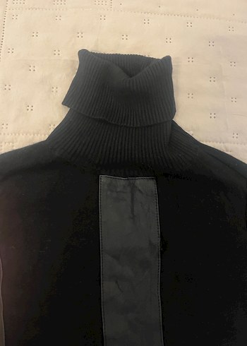 Siyah Kolsuz Balıkçı Yaka bluz - Görsel 3