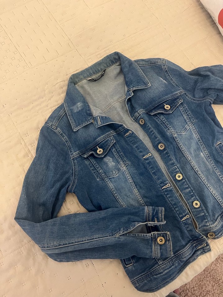 Mavi Düğmeli Kadın Denim Ceket - Görsel 2