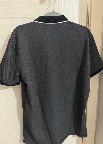 Gri Erkek Polo Tişört Düğmeli Yaka - Görsel 5
