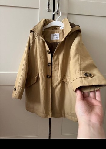 Bej Kapüşonlu Erkek Çocuk Montu - Görsel 4