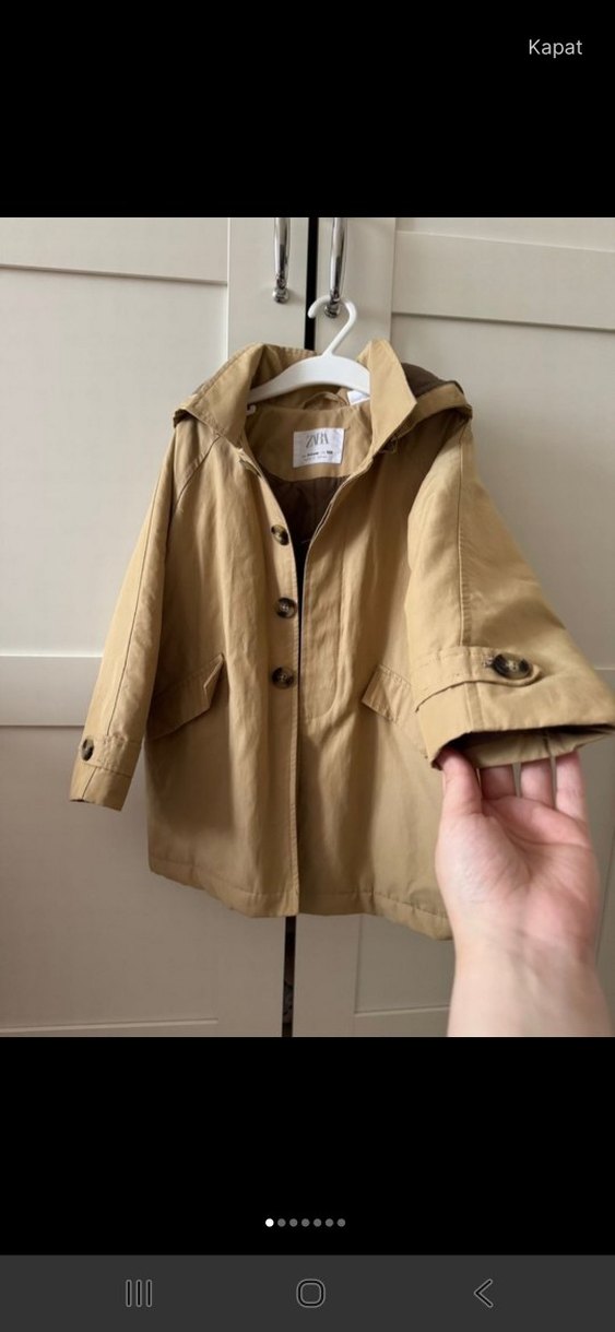 Bej Kapüşonlu Erkek Çocuk Montu - Görsel 4