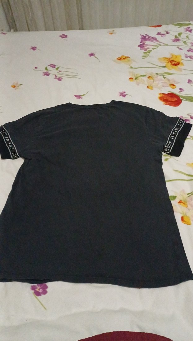 Siyah Baskılı Erkek Tişört - Görsel 2