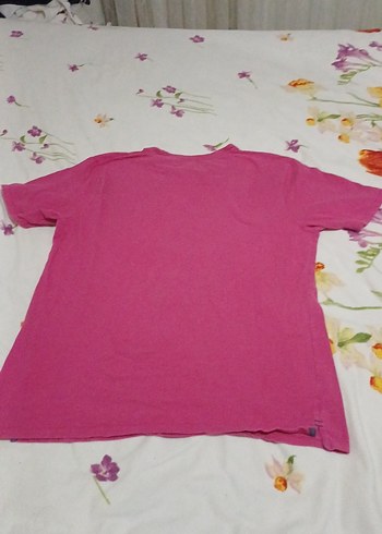 Erkek Pembe Baskılı Kısa Kollu Tişört - Görsel 2