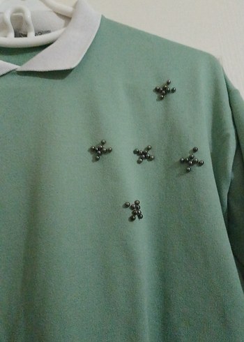 Yeşil Midi Uzun Kollu Sweatshirt - Görsel 2