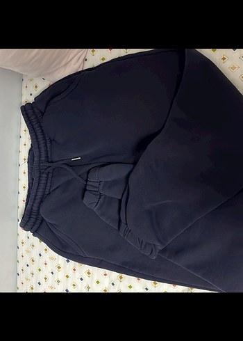 Kadın lacivert  Rahat Kesim Fermuarlı Eşofman Altı - Görsel 2