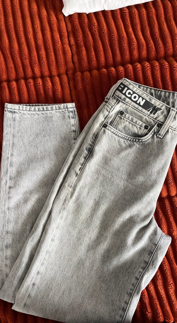 Gri Düğmeli Normcore Kadın Kot Pantolon - Görsel 2