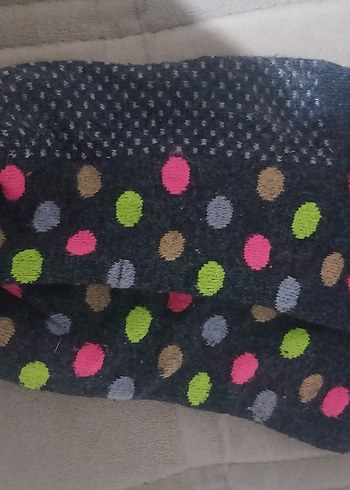 Çok Renkli Desenli Bayan Çorap - Görsel 2