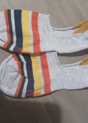 Renkli Çizgili Bayan Çorabı - Görsel 2