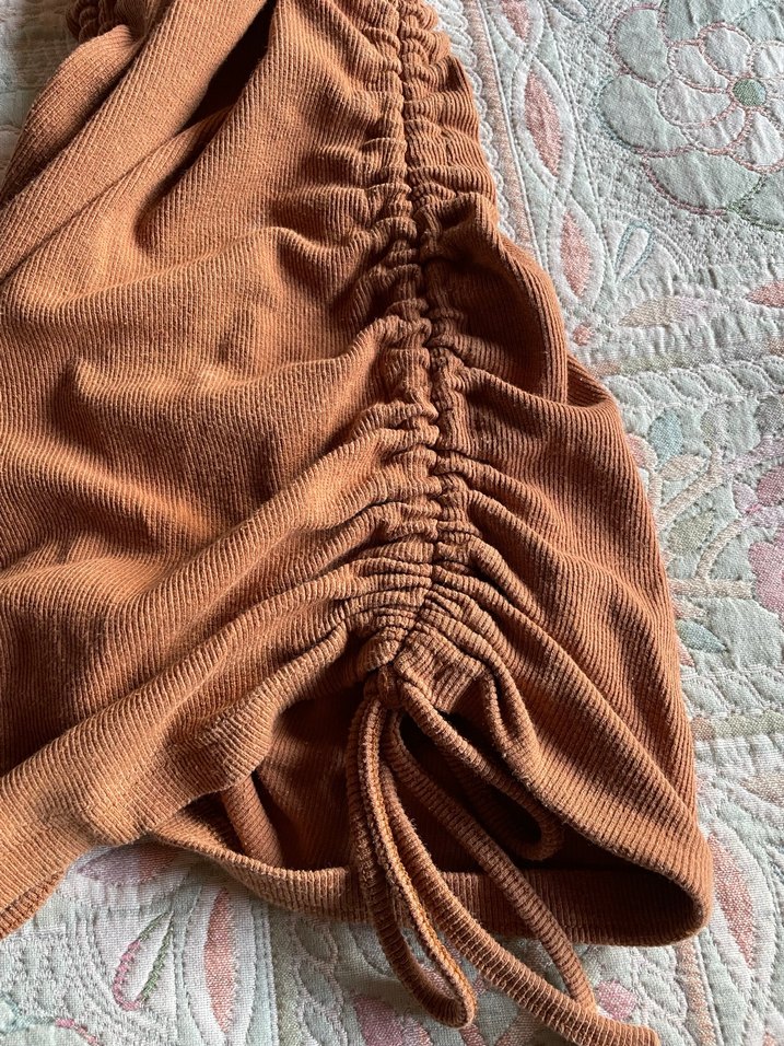 Kahverengi Strappy Mini Elbise - Görsel 3