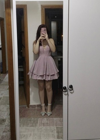 Shein Simli Pembe Parti Elbisesi - Görsel 2