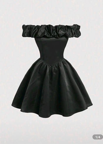 Shein Siyah Prenses Kol Elbise - Görsel 2