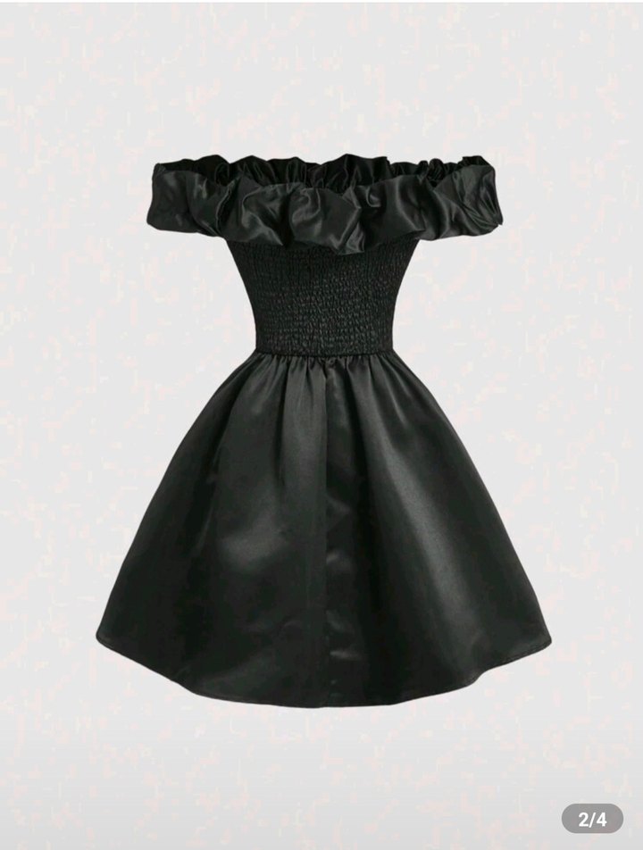 Shein Siyah Prenses Kol Elbise - Görsel 3