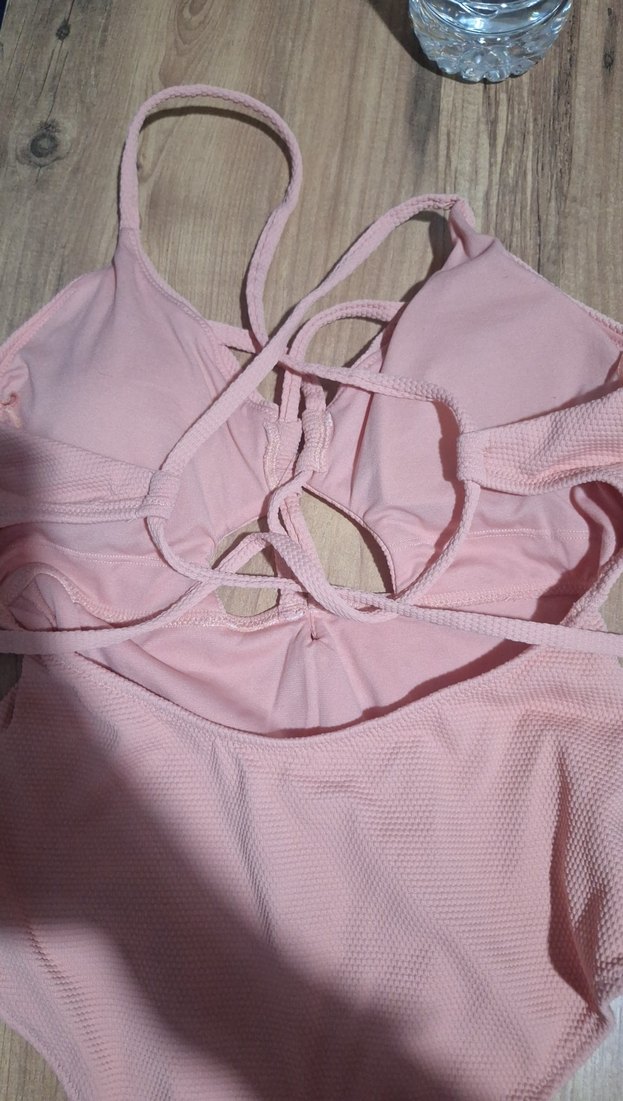 Pembe Strappy Kadın Mayokini - Görsel 4