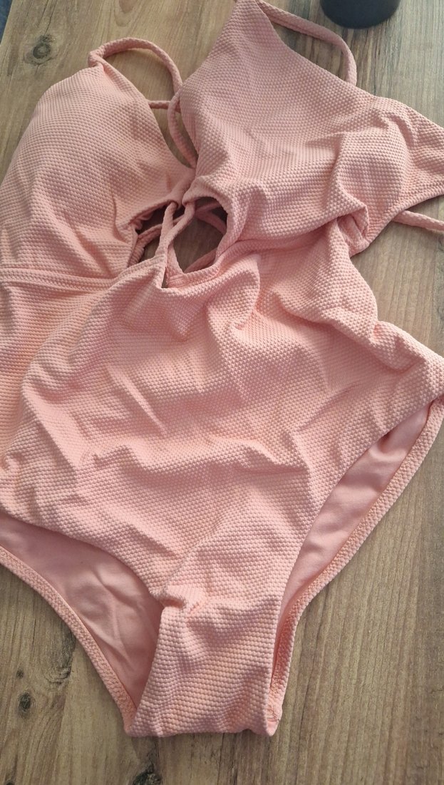 Pembe Strappy Kadın Mayokini - Görsel 3