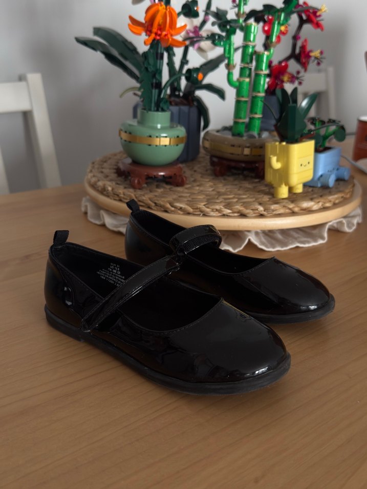 Kız Çocuk Siyah Rugan Tokalı Babet - Görsel 2