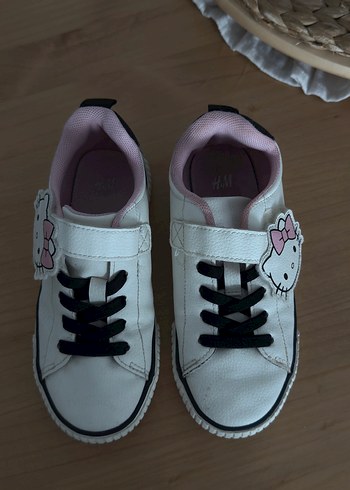 Kız Çocuk hello kity Beyaz Sneakers - Cırt Cırtlı, Street Style - Görsel 3