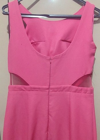 Pembe Uzun Balık Kadın Abiye Elbise - Görsel 4