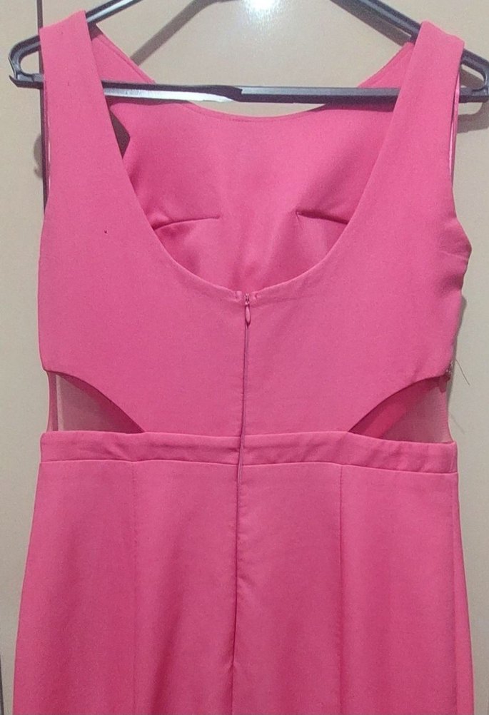 Pembe Uzun Balık Kadın Abiye Elbise - Görsel 4