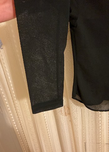 Düğmeli Siyah Kadın Gömlek - Görsel 5