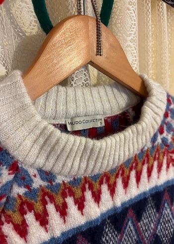 XS Bohem Örgü Kadın Kazak - Görsel 4