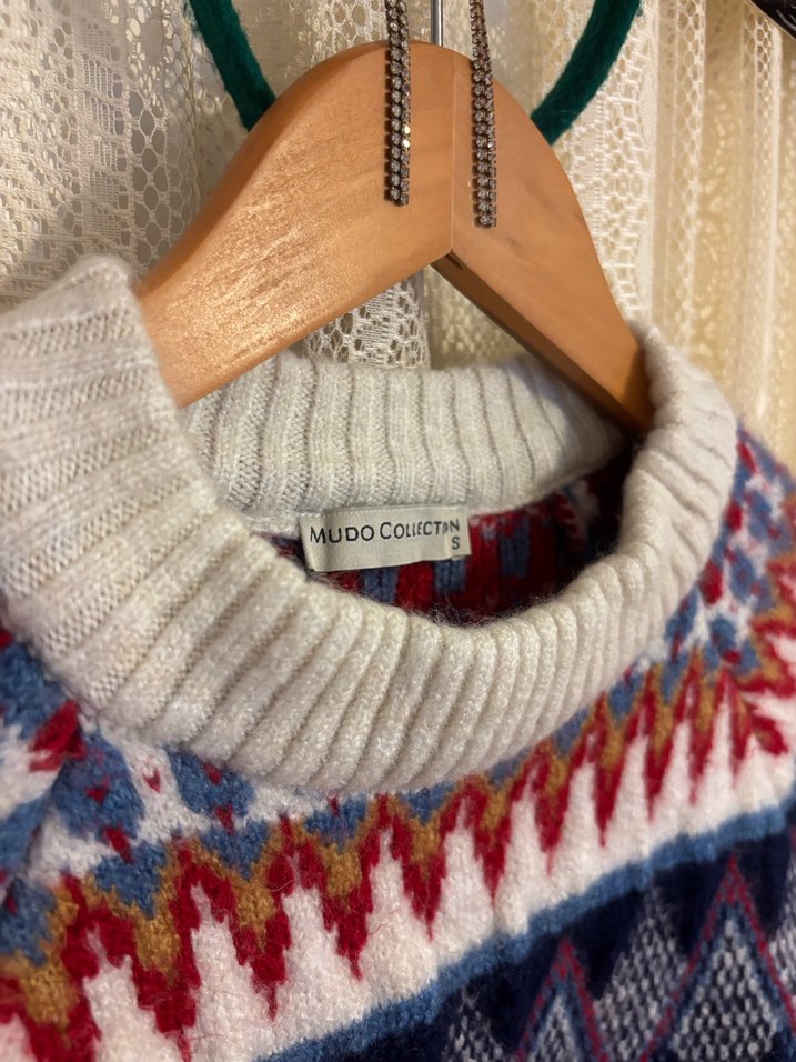 XS Bohem Örgü Kadın Kazak - Görsel 2